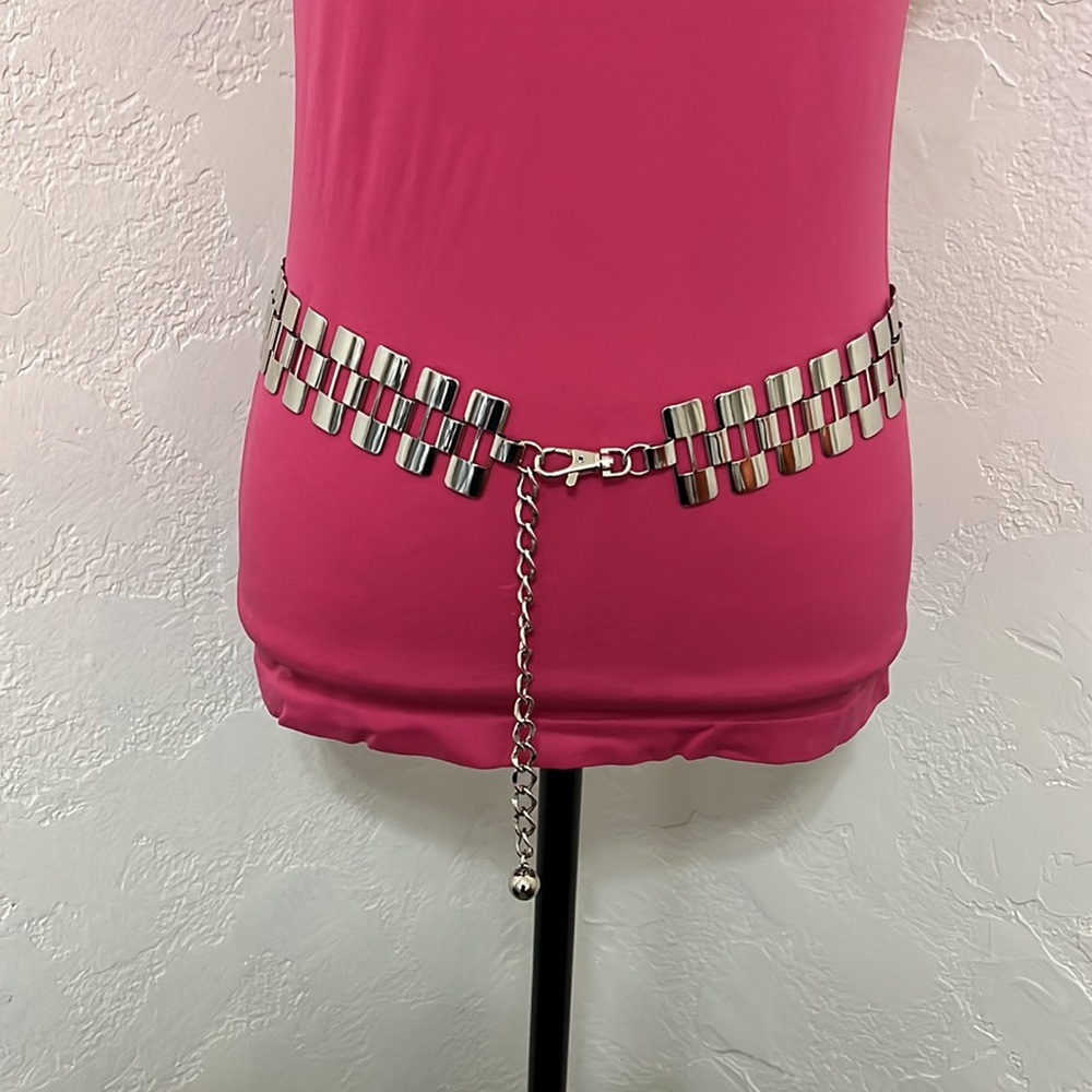 NWOT Women’s Metal Silver Tone Belt - Picture 6 of 10